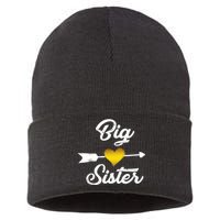 Big Sister Golden Arrow Heart Sustainable Knit Beanie