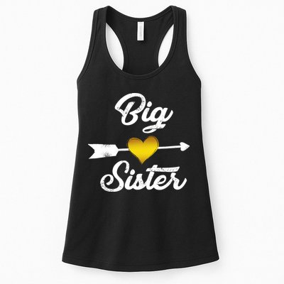 Big Sister Golden Arrow Heart Womens Tank Top