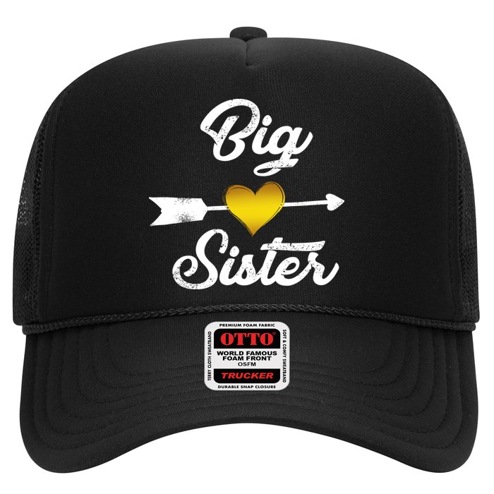 Big Sister Golden Arrow Heart Trucker Hat