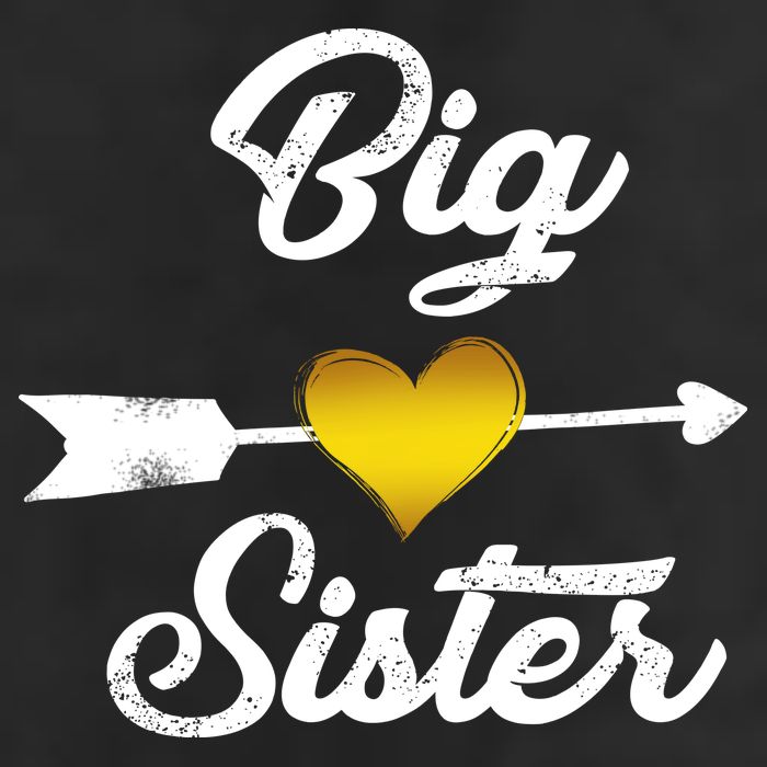 Big Sister Golden Arrow Heart Trucker Hat
