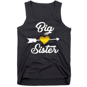 Big Sister Golden Arrow Heart Tank Top