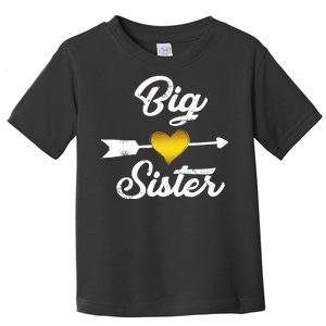 Big Sister Golden Arrow Heart Toddler T-Shirt