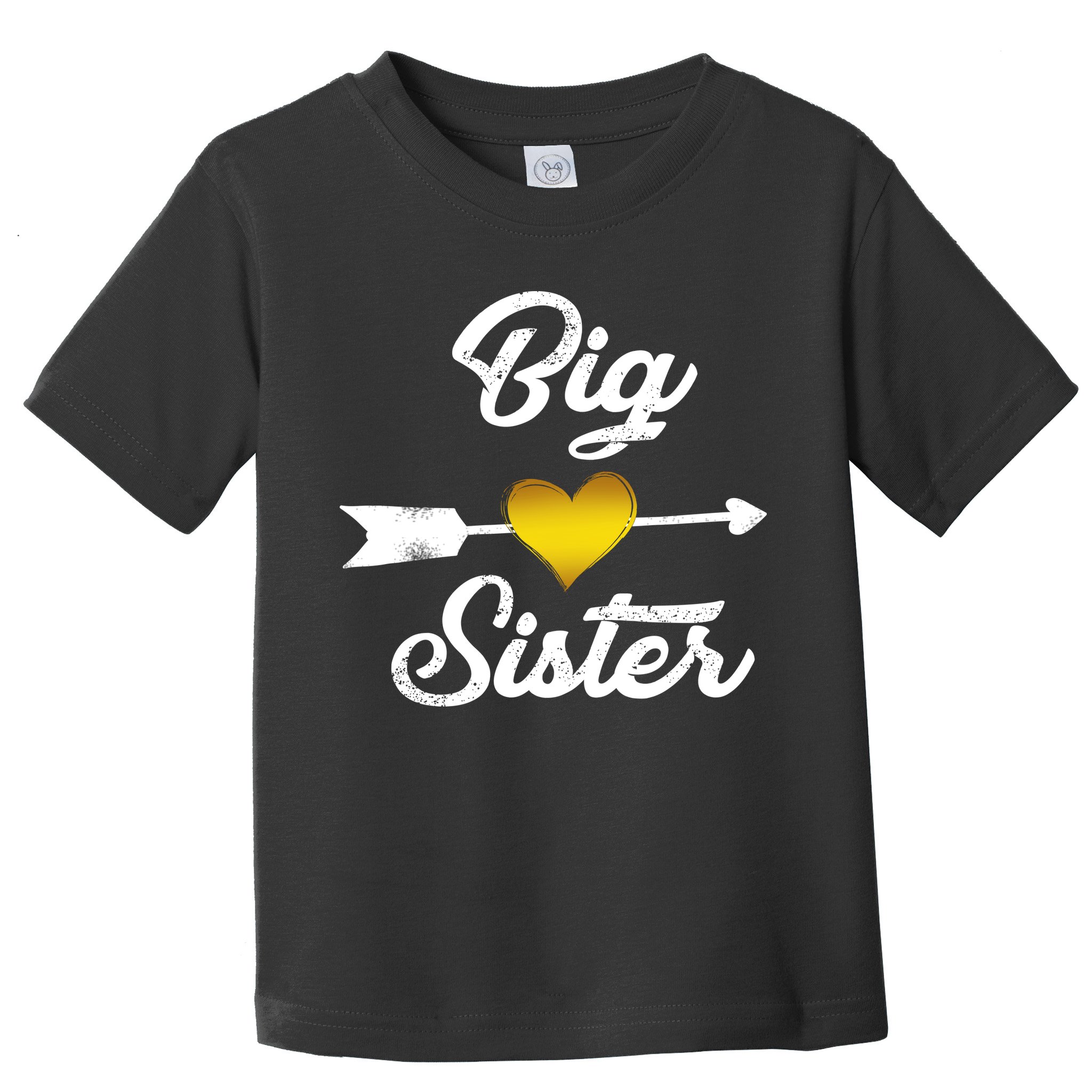 Big Sister Golden Arrow Heart Toddler T-Shirt