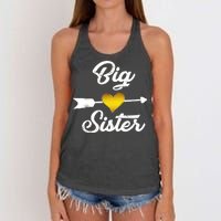 Big Sister Golden Arrow Heart Women's Knotted Racerback Tank