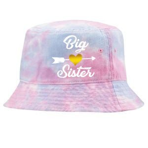 Big Sister Golden Arrow Heart Tie-Dyed Bucket Hat