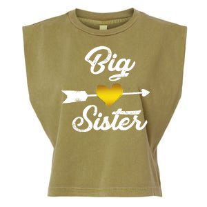 Big Sister Golden Arrow Heart Garment-Dyed Women's Muscle Tee