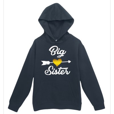 Big Sister Golden Arrow Heart Urban Pullover Hoodie