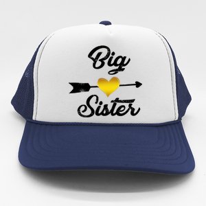 Big Sister Golden Arrow Heart Trucker Hat