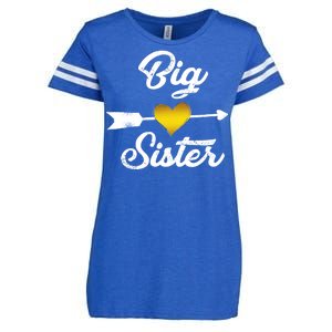 Big Sister Golden Arrow Heart Enza Ladies Jersey Football T-Shirt