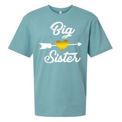 Big Sister Golden Arrow Heart Sueded Cloud Jersey T-Shirt