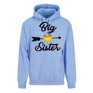 Big Sister Golden Arrow Heart Unisex Surf Hoodie