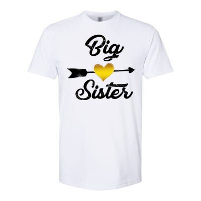 Big Sister Golden Arrow Heart Softstyle® CVC T-Shirt