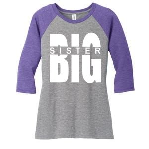 Big Sister Logo Women's Tri-Blend 3/4-Sleeve Raglan Shirt