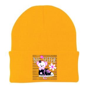 Big Sister Teddy Bear Knit Cap Winter Beanie