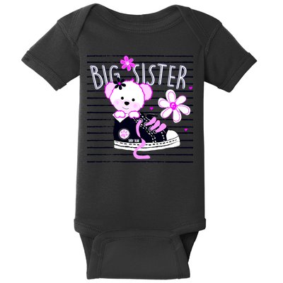 Big Sister Teddy Bear Baby Bodysuit