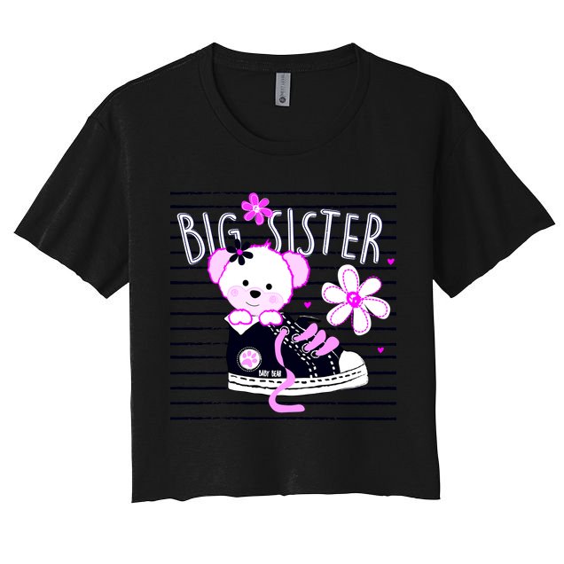 Big Sister Teddy Bear Crop Top