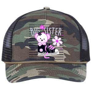 Big Sister Teddy Bear Retro Rope Trucker Hat Cap