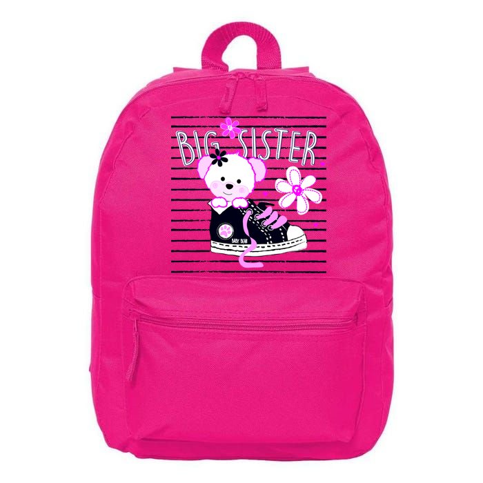 Big Sister Teddy Bear 16 in Basic Backpack