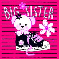 Big Sister Teddy Bear Womens Tank Top