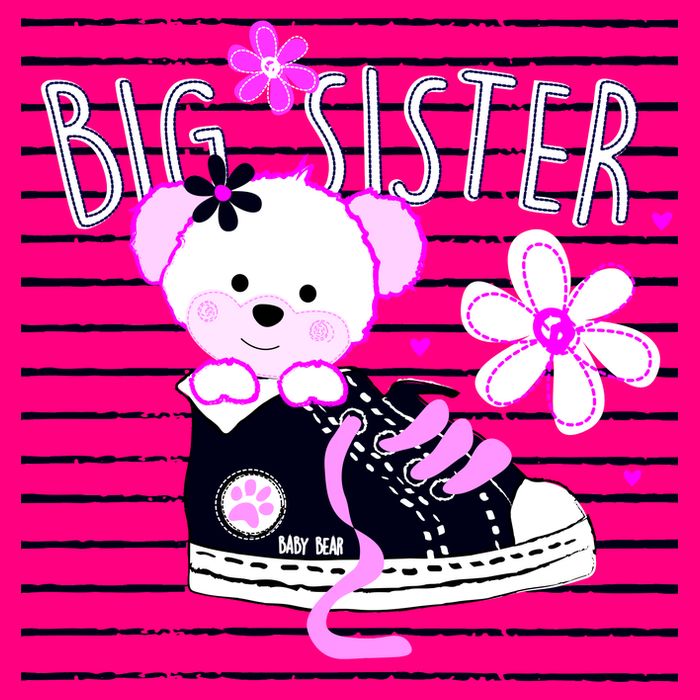 Big Sister Teddy Bear Womens Tank Top
