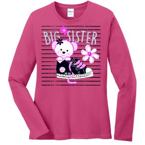 Big Sister Teddy Bear Ladies Long Sleeve Shirt