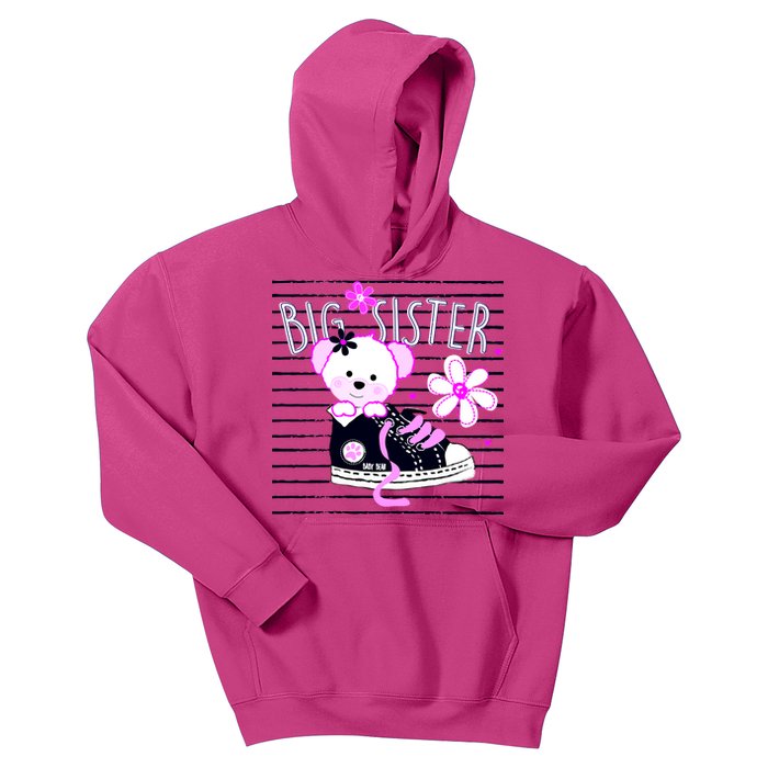 Big Sister Teddy Bear Kids Hoodie