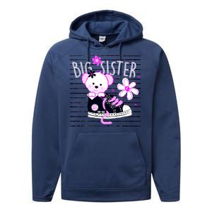 Big Sister Teddy Bear Performance Fleece Hoodie