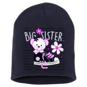 Big Sister Teddy Bear Short Acrylic Beanie