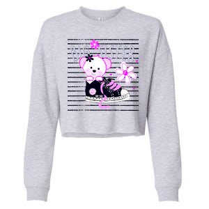 Big Sister Teddy Bear Cropped Pullover Crew