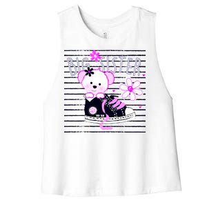 Big Sister Teddy Bear Women's Racerback Cropped Tank