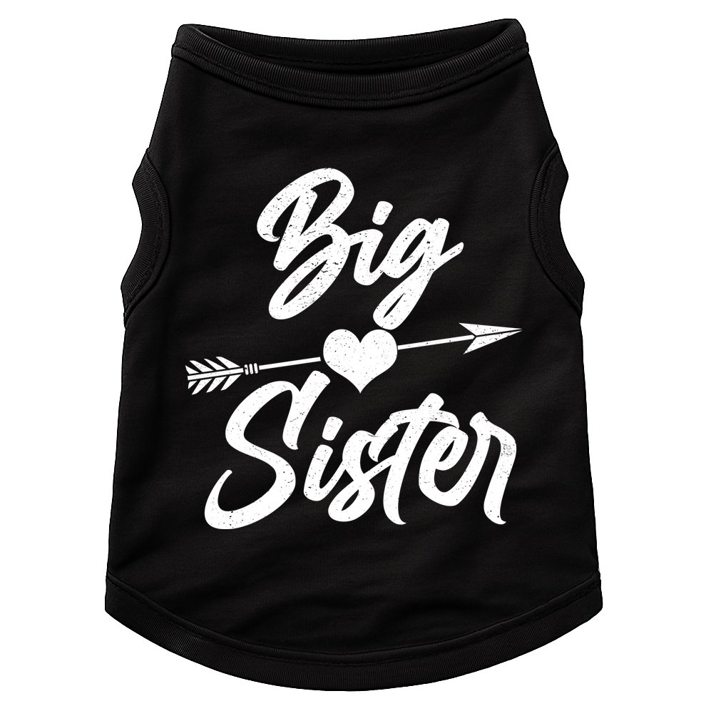 Big Sister Vintage Heart Arrow Doggie Tank
