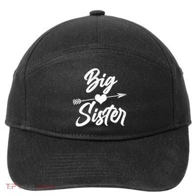 Big Sister Vintage Heart Arrow 7-Panel Snapback Hat