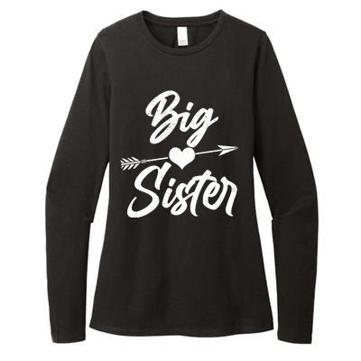 Big Sister Vintage Heart Arrow Womens CVC Long Sleeve Shirt