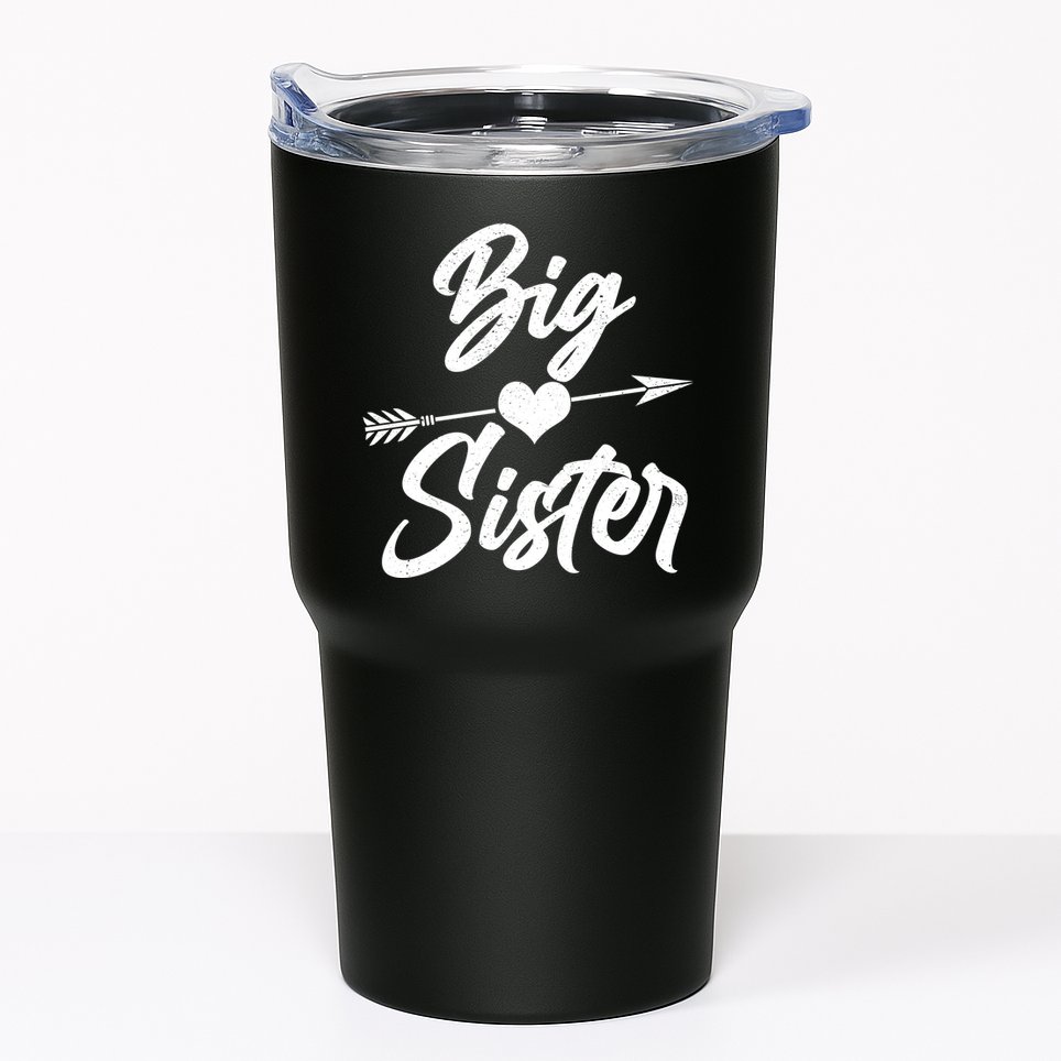 Big Sister Vintage Heart Arrow Tumbler