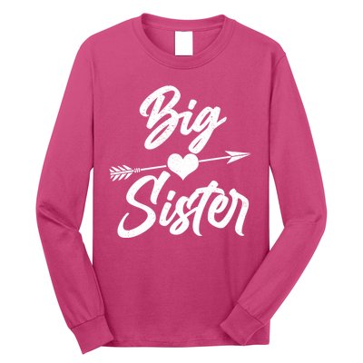 Big Sister Vintage Heart Arrow Long Sleeve Shirt