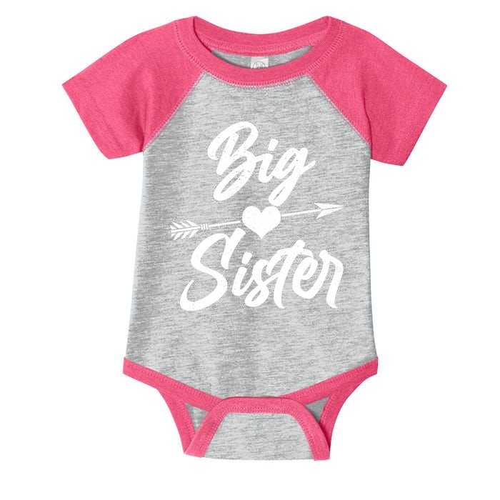 Big Sister Vintage Heart Arrow Infant Baby Jersey Bodysuit