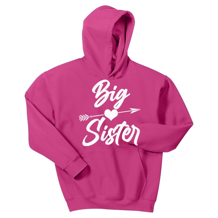 Big Sister Vintage Heart Arrow Kids Hoodie