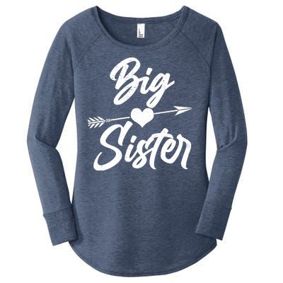 Big Sister Vintage Heart Arrow Women's Perfect Tri Tunic Long Sleeve Shirt