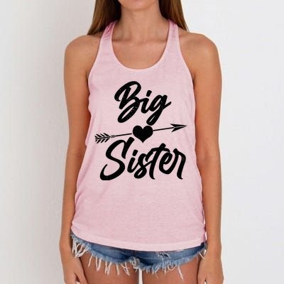 Big Sister Vintage Heart Arrow Women's Knotted Racerback Tank