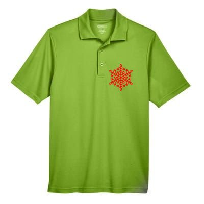 Big Snowflakes Christmas Men's Origin Performance Pique Polo