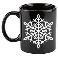 Big Snowflakes Christmas 11oz C Handle Ceramic Mug