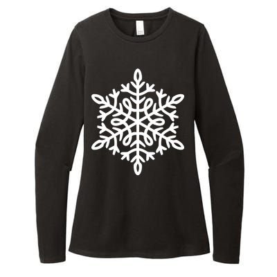 Big Snowflakes Christmas Womens CVC Long Sleeve Shirt