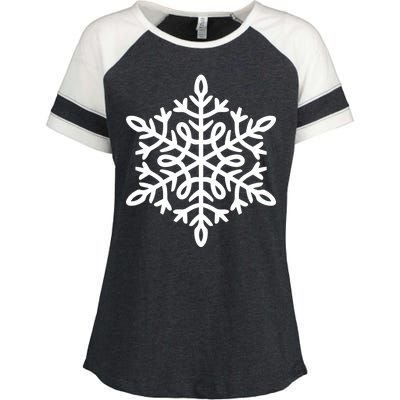 Big Snowflakes Christmas Enza Ladies Jersey Colorblock Tee