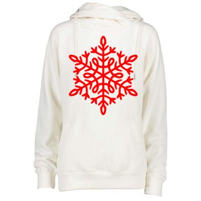 Big Snowflakes Christmas Womens Funnel Neck Pullover Hood