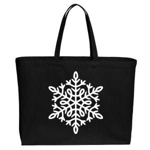 Big Snowflakes Christmas Cotton Canvas Jumbo Tote