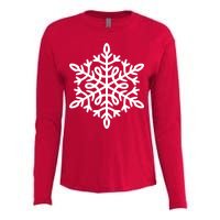 Big Snowflakes Christmas Womens Cotton Relaxed Long Sleeve T-Shirt