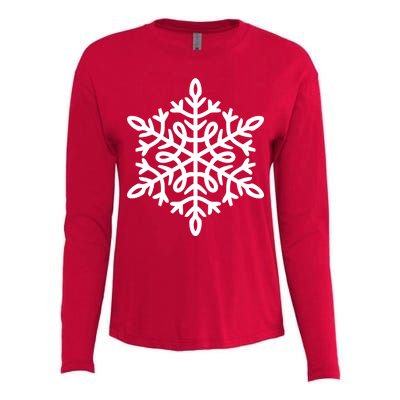 Big Snowflakes Christmas Womens Cotton Relaxed Long Sleeve T-Shirt