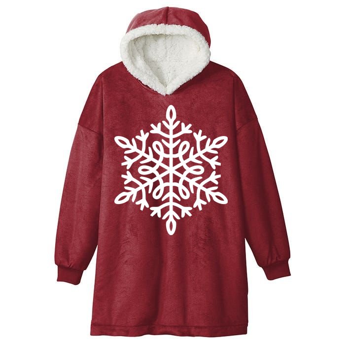 Big Snowflakes Christmas Hooded Wearable Blanket