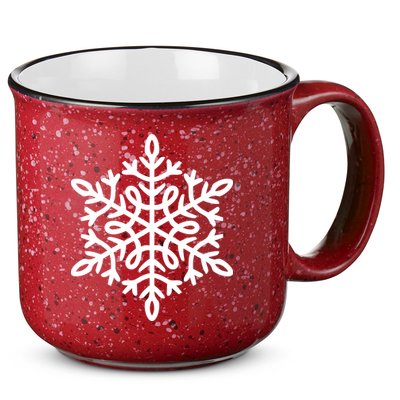 Big Snowflakes Christmas 15oz Campfire Ceramic Mug
