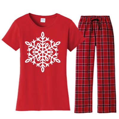 Big Snowflakes Christmas Women's Flannel Pajama Set